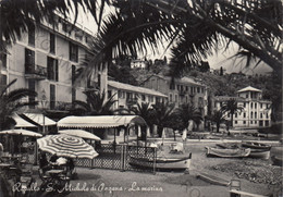 CARTOLINA  RAPALLO,GENOVA,LIGURIA,S.MICHELE DI PAGANO-LA MARINA,MARE,SOLE,ESTATE,VACANZA,BELLA ITALIA,VIAGGIATA 1960 - Massa