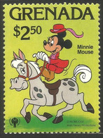 460 Grenada Disney $2.50 Minnie Cheval Equitation Horse Riding MNH ** Neuf SC (GRE-187) - Horses