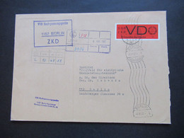 DDR Dienst ZKD Vertrauliche Dienstsache 1967 VVB Hochspannungsgeräte Ortsbrief Berlin Karlshorst - Lichtenberg - Otros & Sin Clasificación