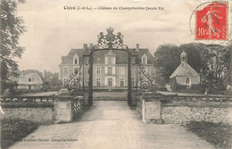 CLERE : CHATEAU DE CHAMPCHEVRIER FACADE EST - Cléré-les-Pins