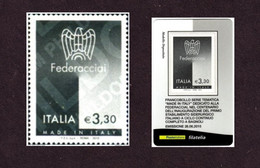 Italy 2010 Two Stamps (one In Plastic Holder) With Iron Particles Affixed (can Be Pulled Up By Magnet) Unusual - 2001-10: Mint/hinged