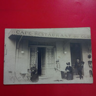 CARTE PHOTO CAFE RESTAURANT DU GLOBE LIEU A IDENTIFIER - Da Identificare