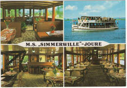 Joure: M.S. 'Simmerwille' - Salonboot - Rondvaartbedrijf P. Brouwer, Midstraat 17 - (Friesland) - In- & Exterieur - Joure