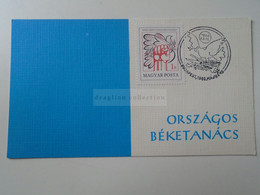 D185848    Hungary   Országos Béketanács - National Peace Council - Paloma - Pigeon - Colombe -Taube -Dove 1980 - Marcophilie