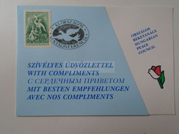 D185853   Hungary  - Hungarian Peace Council 1987 - Postmark Collection
