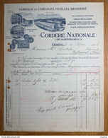 60012 - Facture Corderie Nationale J.Delacroixriche Genève 10.03.1913 - Suisse