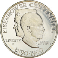 Monnaie, États-Unis, Dollar, 1990, U.S. Mint, Philadelphie, Proof, FDC, Argent - Herdenking
