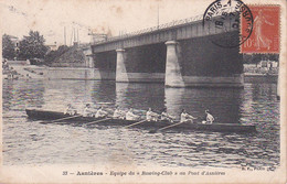 ASNIERES EQUIPE DU "ROWING -CLUB" AU PONT D'ASNIERES  REF 72904 - Rowing