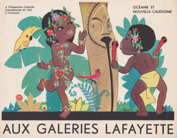 OCÉANIE Nouv CALÉDONIE- Aux Galeries Lafayette A L'Exposition Coloniale 1931. Buvard Publicitaire Dessiné Par Sylvestre - Other