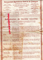 35-22-56-29-59-PARAME-ST MALO-RENNES-GUINGAMP-LANNION-MORLAIX-DOUAI-TOURCOING-GROUPEMENT AGRICOLE NORD BRETAGNE-POMMES - Historical Documents