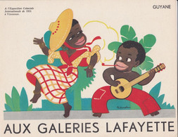 GUYANE -  Aux Galeries Lafayette - A L'Exposition Coloniale 1931. Buvard Publicitaire Dessiné Par Sylvestre - Autres