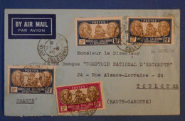 G1 NOUVELLE CALEDONIE BELLE LETTRE 1946 NOUMEA POUR TOULOUSE FRANCE+ AFFRANCHISSEMENT PLAISANT - Cartas & Documentos