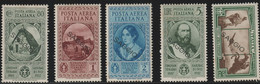 Regno D'Italia 1932 Serie Di 5 Valori Saggio Posta Aerea Sass. A33/A36 + A38 MNH** - Poste Aérienne