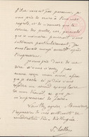 Lettre Autographe Signature Paul Hallez Biologiste Fondateur Laboratoire De Biologie Marine De Lille 1879 - Sonstige & Ohne Zuordnung
