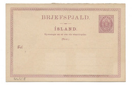 1 Postal Stationery BRJEFSPJALD Unused 8 Aur - Brieven En Documenten