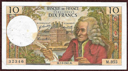 France - 10 Francs Voltaire 7 9 1967 1 Billet - 10 F 1963-1973 ''Voltaire''
