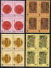 POLAND 1973 POLSKA Exhibition Set In Blocks Of 4 MNH / **.  Michel 2258-61 - Neufs