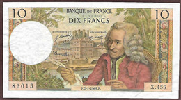 France - 10 Francs Voltaire 2 1 1969 1 Billet Superbe - 10 F 1963-1973 ''Voltaire''