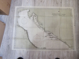 Jadransko More Severni I Srednji Deo Kraljevina Jugoslavija Hidrografski Institut Mornarice Split Navigaciono Slagaliste - Nautical Charts