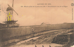 ANVERS En 1860 - Moulin Près De La Porte De Lillo - Actuellement Rue De La Digue- Carte Circulé - Antwerpen