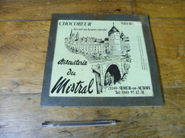 Couvercle De Boite Ancienne  CHOCOBEUR Biscuit Au Beurre Enrobé  Biscuiterie Du MISTRAL à Semur-En-Auxois - Dozen