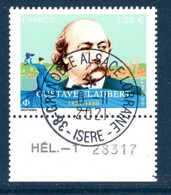 France 2021.Issu De La Mini Planche Gustave Flaubert . Cachet Rond Gomme D'origine. - Usati