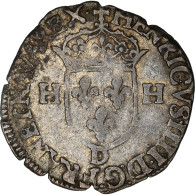 Monnaie, France, Henri IV, Douzain, 1596, Lyon, TTB, Billon, Sombart:4420 - 1589-1610 Heinrich IV.