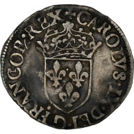 Monnaie, France, Charles IX, Sol Parisis, 1570, Troyes, TTB, Argent - 1560-1574 Carlos IX