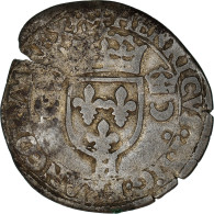 Monnaie, France, Henri II, Douzain Aux Croissants, 1552, La Rochelle, TB+ - 1547-1559 Henri II