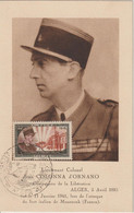 Algérie Carte Maximum 1951 Colonel D'Ornano 286 - Maximumkarten