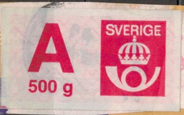 A 500 G POSTAGE PAID LABEL ETIKETT FÜR PORTO BEZAHLT ÉTIQUETTE PORT PAYÉ SWEDEN SUEDE SCHWEDEN 1981 Mi 1 - Automatenmarken [ATM]