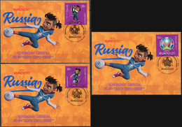 Russia 2021 - EURO 2020. Cancellation St. Petersburg - Set Of 3 - Football Scoccer Sports Games (**) - Storia Postale