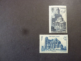 FRANCE, Année 1947, YT N° 773 Et 775 Neufs MNH, Cathédrales Le Mans, ND Paris - Unused Stamps