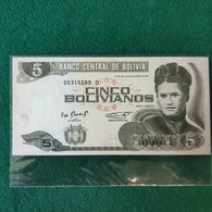 BOLIVIA 5 BOLIVANOS 1986 - Bolivia