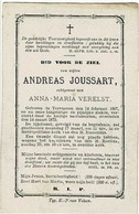 TERVUREN - Andreas JOUSSART - Echtg. Anna VERELST  -  °1807 En +1873 - Devotion Images