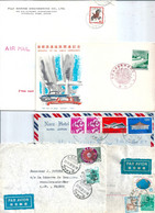 JAPON JAPAN Lot De 5 Lettres Avec Bel Affranchissement Sur Lettres Entières - Collections, Lots & Séries
