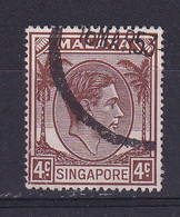 Singapore: 1948/52   KGVI   SG19    4c    [Perf: 17½ X 18]    Used - Singapore (...-1959)