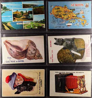 POSTCARDS A Large Slot In Album Of Novelty Pull Out Types, Moving Eyes, Silk Dresses Etc. (170+ Cards) For More Images,  - Other & Unclassified