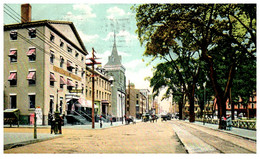 CT Church St. Cor. Court Sir Showing Tontine Hotel & Free Public Library - NEW HAVEN - New Haven