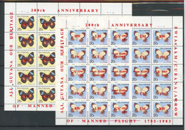 Guyana Kleinbogen MiNr. 986-99 Postfrisch Schmetterling (Schm1058 - Guiana (1966-...)