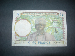 Afrique Occidentale 5 Francs 1939 - Other - Africa