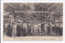 CP 42 CHARLIEU Festival Du 5 Septembre 1909 Boulevard De La République - Charlieu