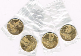 4 Monedas  Medallas Comemorativas JUEGOS OLIMPICOS, Barcelona, Tokio, Mexico Y Atlanta ** -  Ensayos Y Reacuñaciones