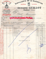 23 - GUERET - RARE BELLE FACTURE ANTOINE GUILLOT- DISTILLERIE DE LA GUERETINE-ROM TORRIDO-COGNAC-PERNOD FILS 1951 - Alimentaire