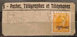 LUXEMBOURG - SERVICE 1928 N° 192 Sur Fragment (voir Scan) - Officials