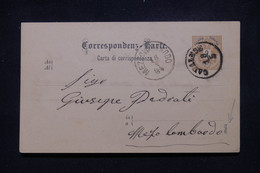 ITALIE - Entier Postal De Cavalese Pour Mezzola En 1884  - L 110612 - Lombardo-Vénétie