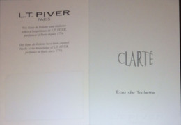Petit Calendrier De Poche Parfumé 2002 L T Piver Clarté  Eau De Toilette - Klein Formaat: 2001-...