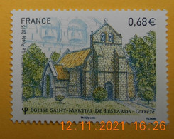 FRANCE 2015  YTN° 4967   EGLISE SAINT-MARTIAL DE LESTARDS ( Correze )    TIMBRE  NEUF - Unused Stamps