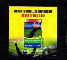 Soccer World Cup 2010 - GUYANA - S/S MNH Team Spain - 2010 – África Del Sur