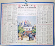 CALENDRIER ALMANACH DES POSTES ET TÉLÉGRAPHES 1935 MARCHÉ EN BRETAGNE MAINE ET LOIRE - Grand Format : 1921-40